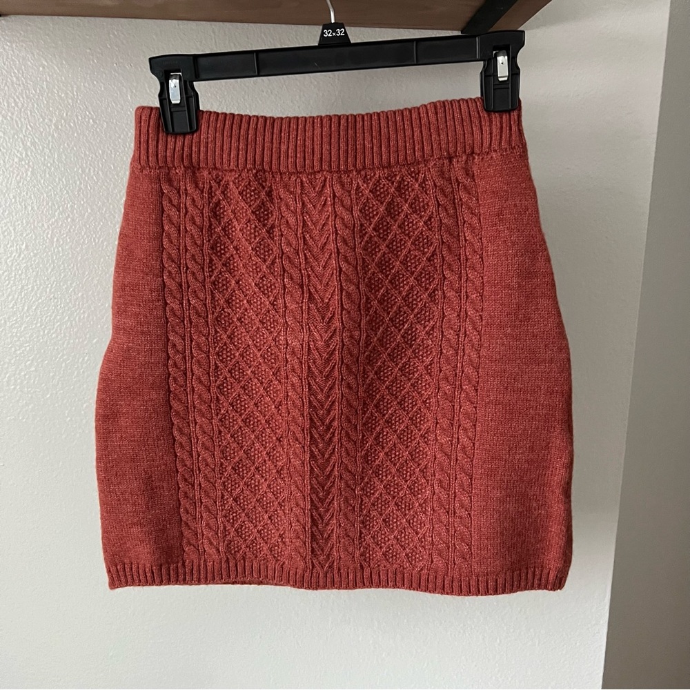 NWT Knit Wool Mini Skirt
